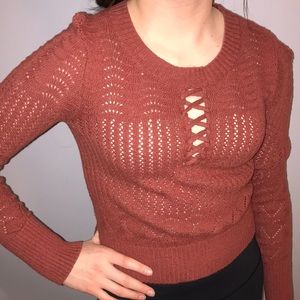 Aeropostale v-neck cropped sweater
